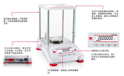奧豪斯電子天平PWN125DZH 半微量/內(nèi)部校準/出口型