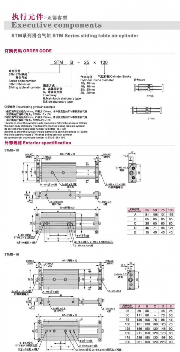 DONT滑臺(tái)氣缸