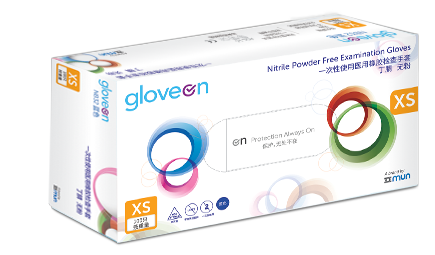 gloveon NB32，NW32無粉， 9’, 非滅菌, 指尖麻面